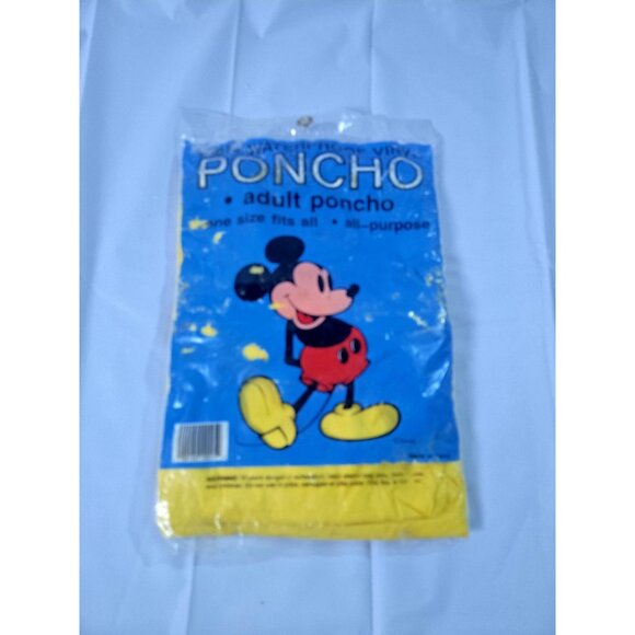 NEW Vintage Disney World Mickey Mouse Rain Poncho Adult One Size Fits All - Picture 1 of 3
